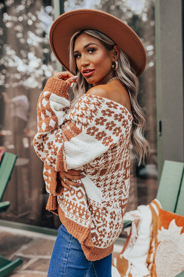 Latte Pick Me Up Color Block Sweater Image - 1