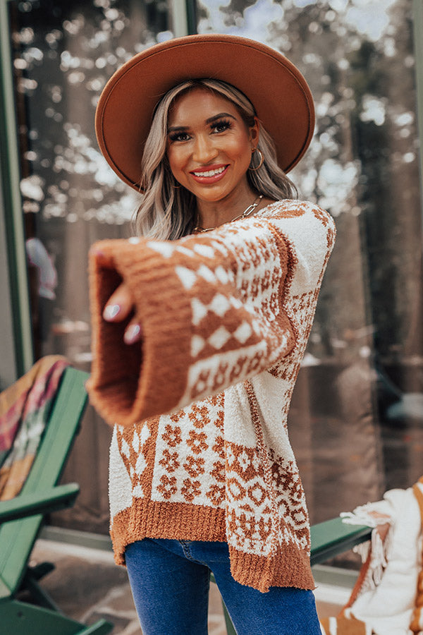 Latte Pick Me Up Color Block Sweater Image - 1