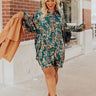 Backstage Beauty Satin Tunic Dress in Teal Curves Image - 1