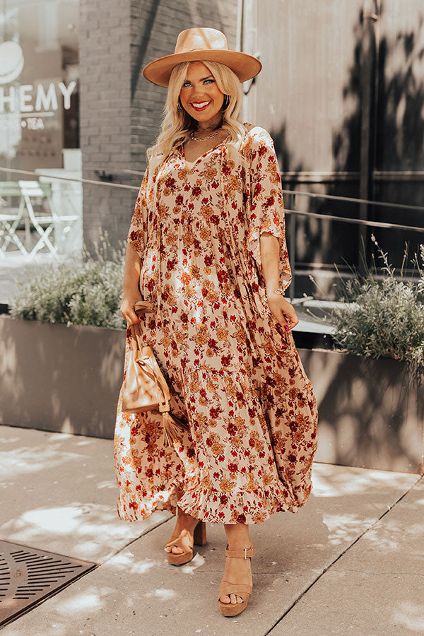 Backstage Beauty Maxi in Peach Curves Image - 1