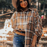 Fall Feels Oversized Plaid Button Up Image - 1