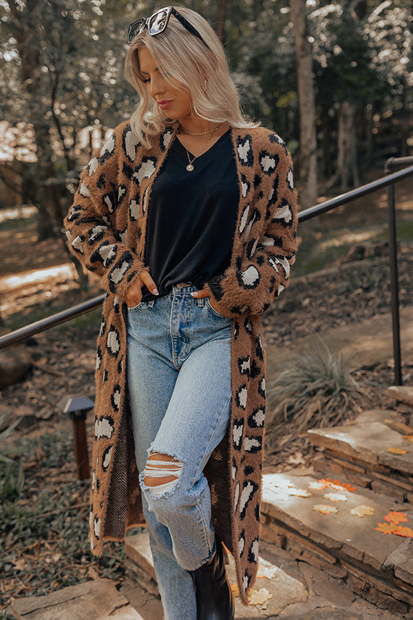 Snow Kissed Cutie Leopard Cardigan