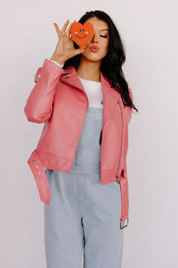 The Starry Faux Leather Jacket