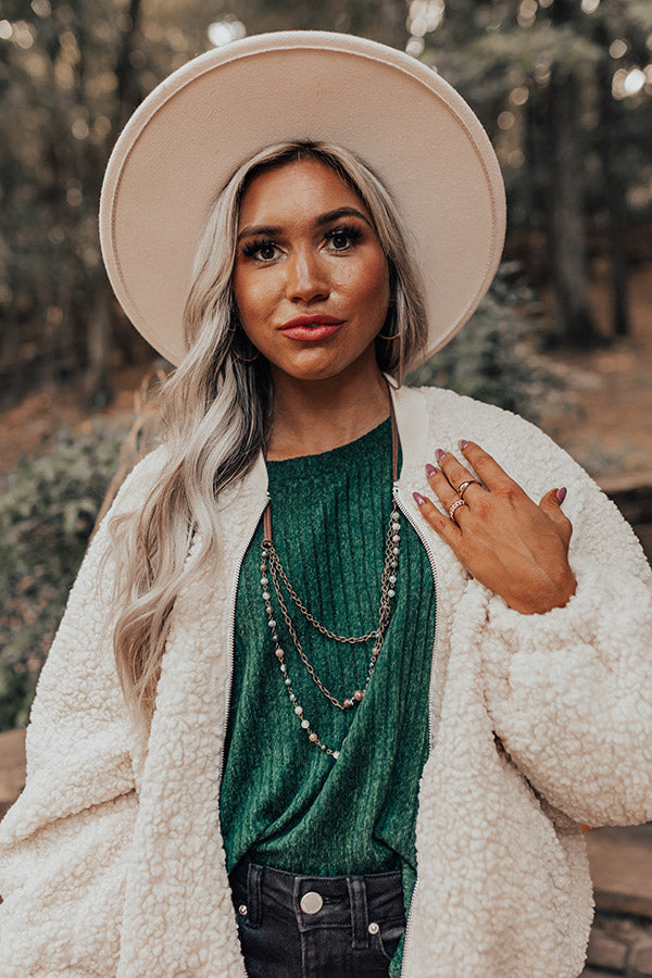 Casual Chats Semi Precious Layered Necklace in Green