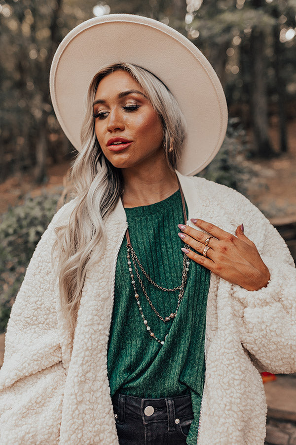 Casual Chats Semi Precious Layered Necklace in Green