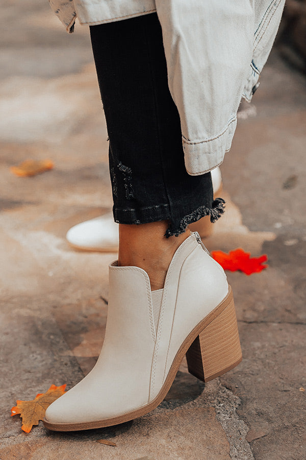 The Tuck Faux Leather Bootie