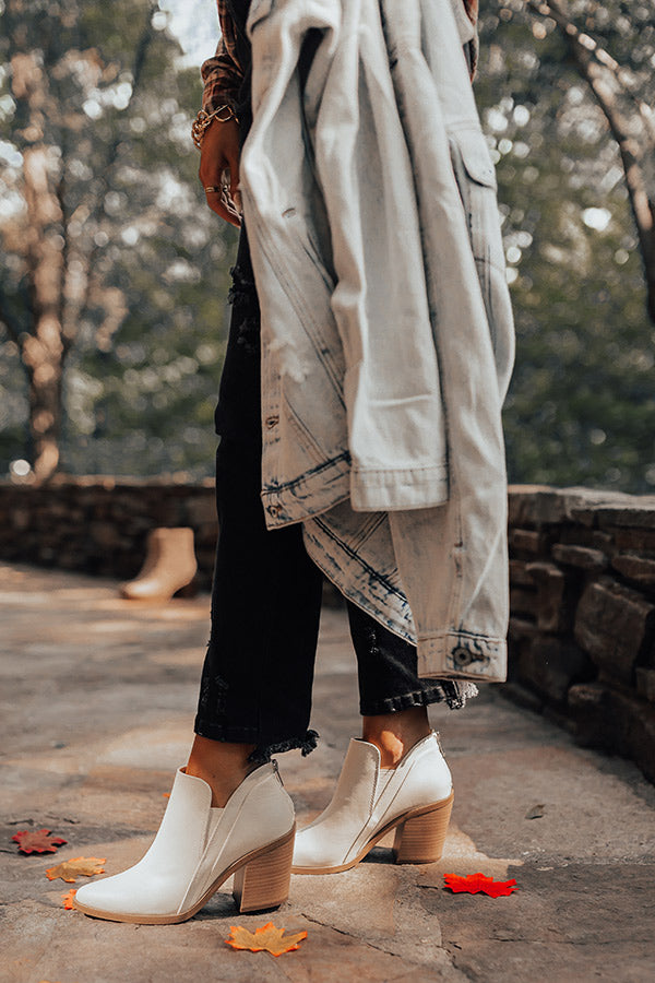 The Tuck Faux Leather Bootie