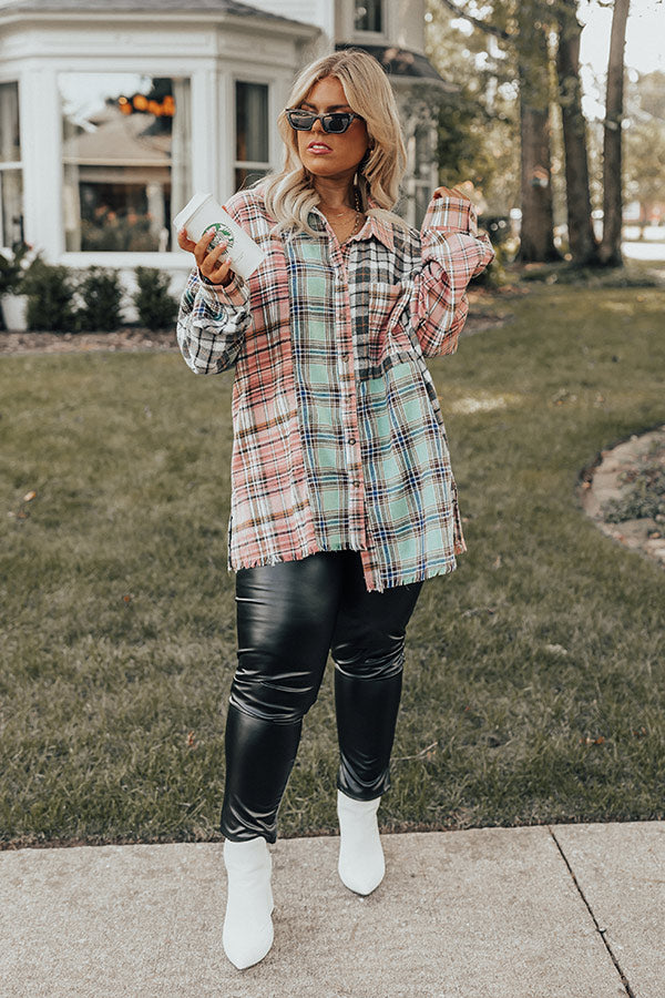 The Queenie High Waist Faux Leather Legging Curves