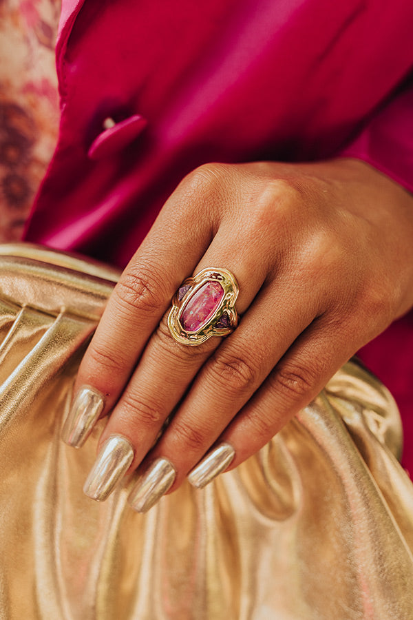 Kendra Scott Maya Gold Cocktail Ring in Orchid Mix