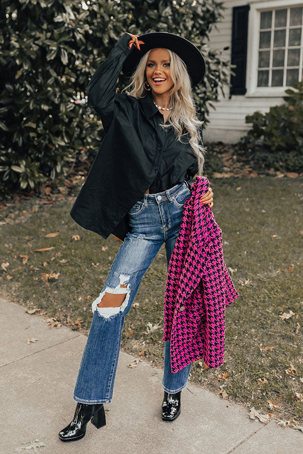 Better Than Busy Button Up Top In Black