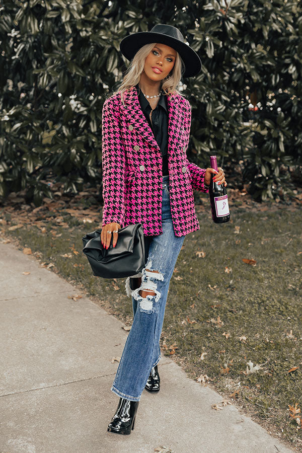 Cause To Covet Houndstooth Blazer