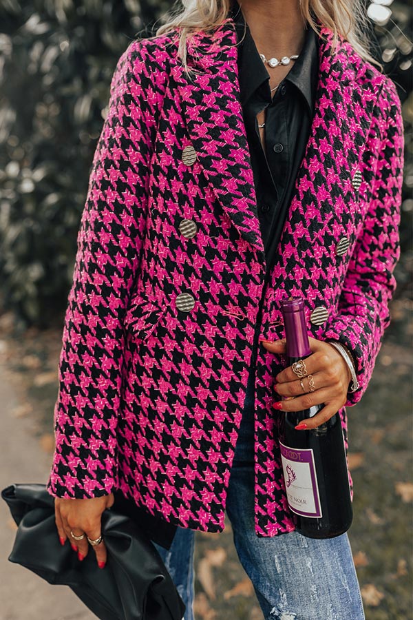 Cause To Covet Houndstooth Blazer • Impressions Online Boutique