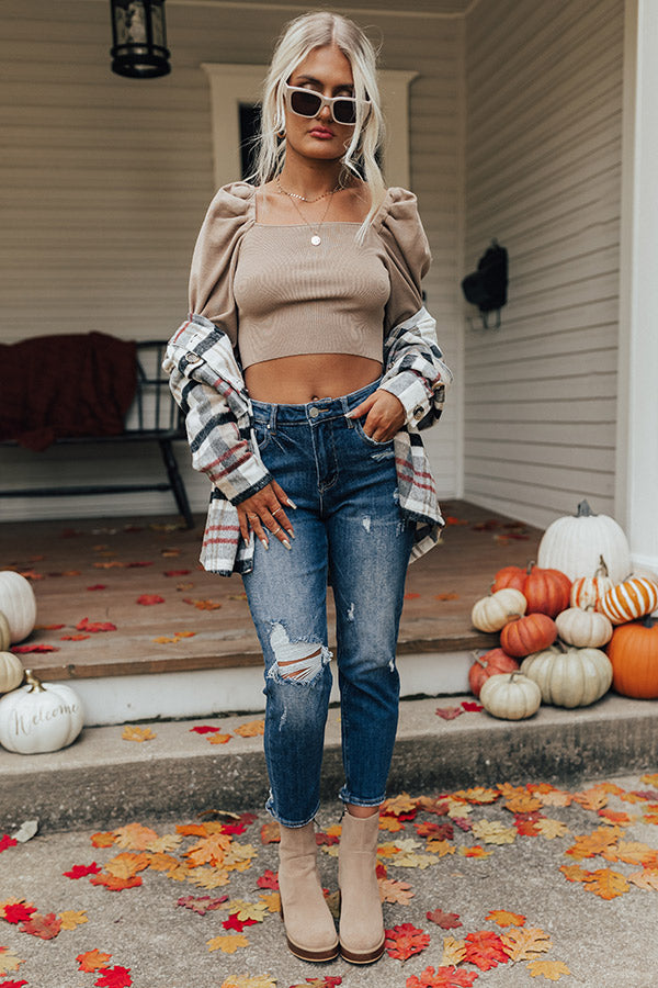 Risen The Hustle High Waist Distressed Jean