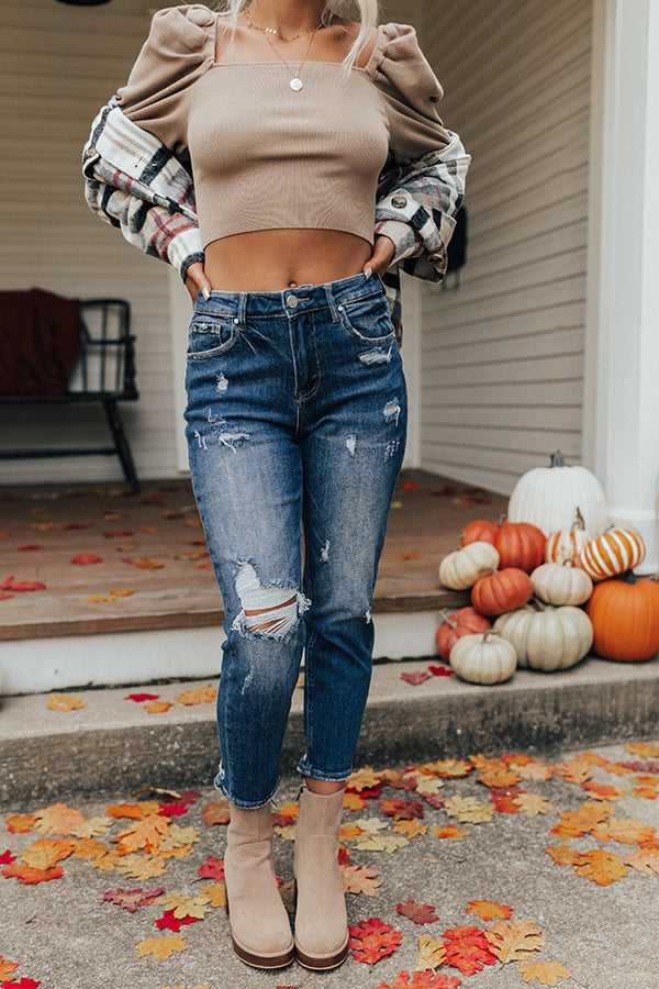 Risen The Hustle High Waist Distressed Jean