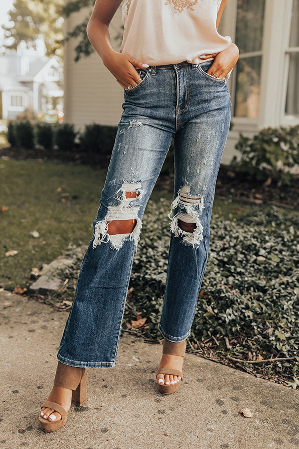 Risen The Whirl High Waist Distressed Jean