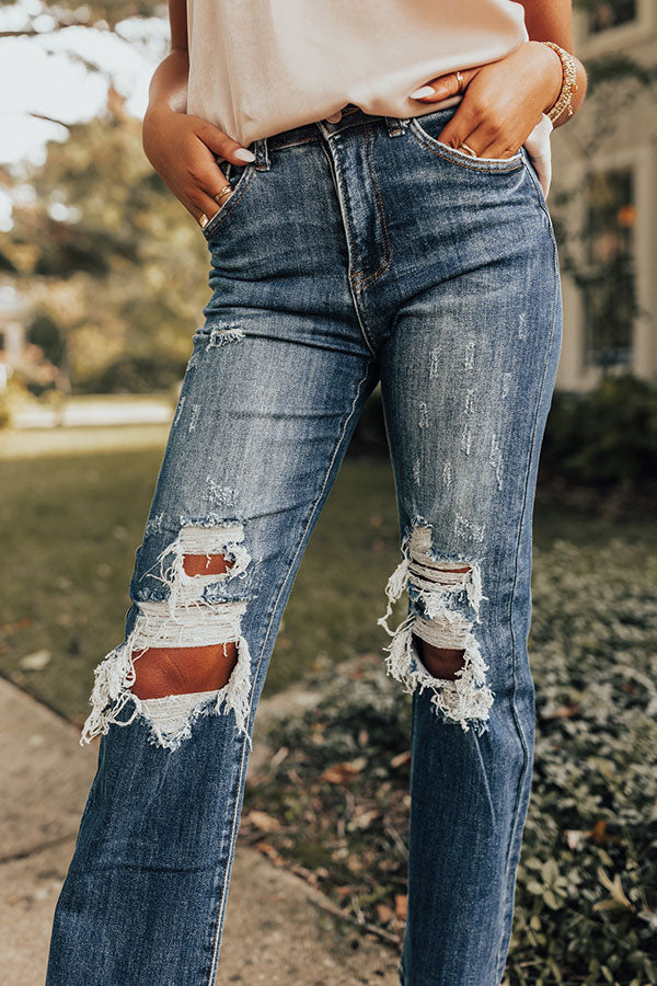 Risen The Whirl High Waist Distressed Jean