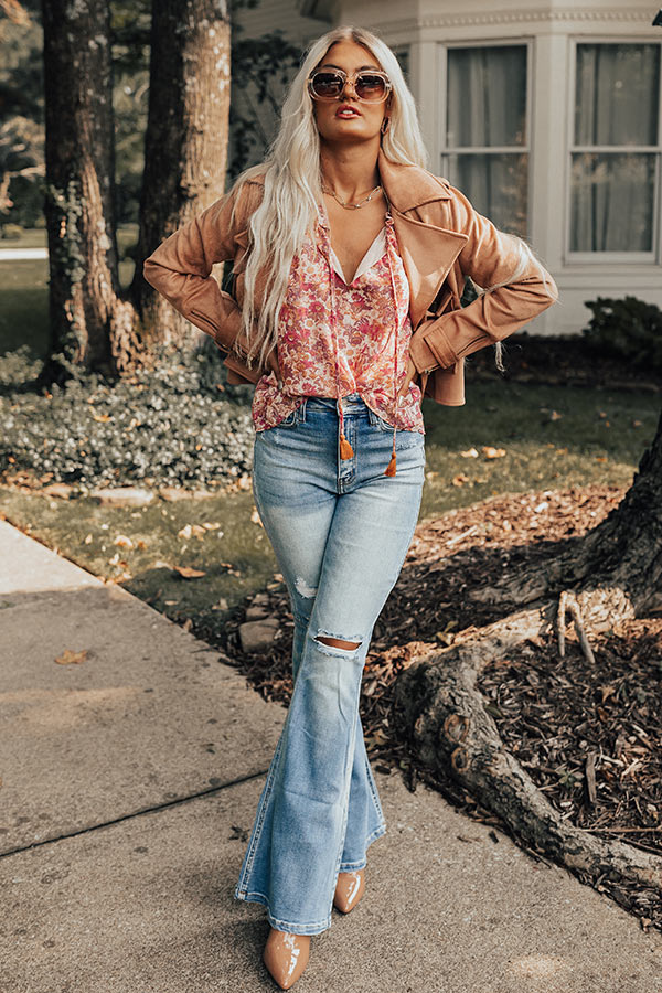 The Luella High Waist Distressed Flare