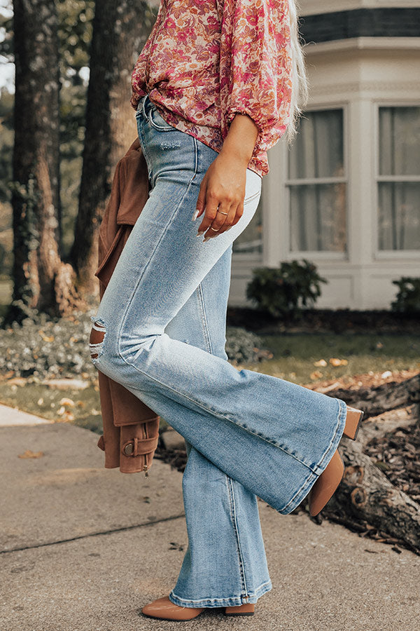 The Luella High Waist Distressed Flare