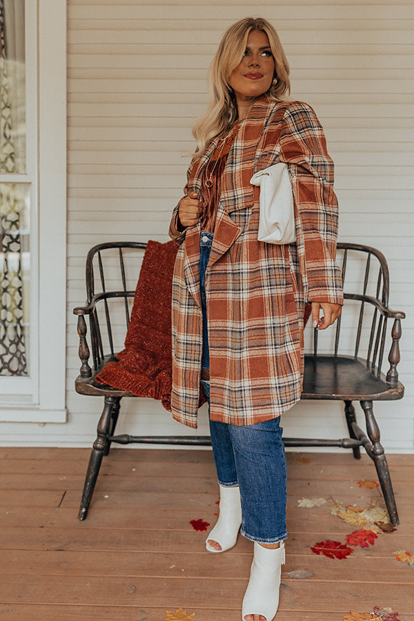 Cider So Sweet Plaid Coat Curves