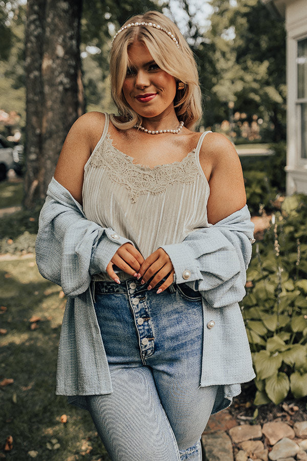 Finding Romance Velvet Tank In Champagne Curves