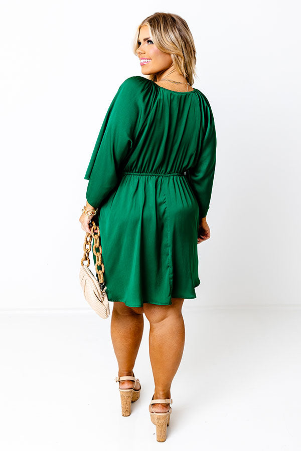 Sweetest Secret Front Tie Dress In Hunter Green Curves Impressions Online Boutique Sweetest Secret Front Tie Dress In Hunter Green Curves Impressions Online Boutique