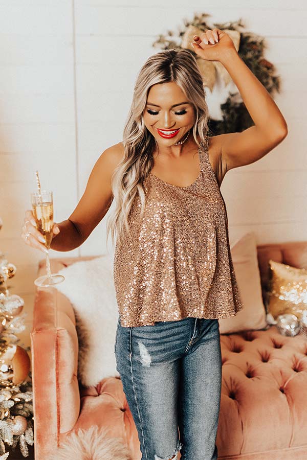 Down The Street Sequin Tank