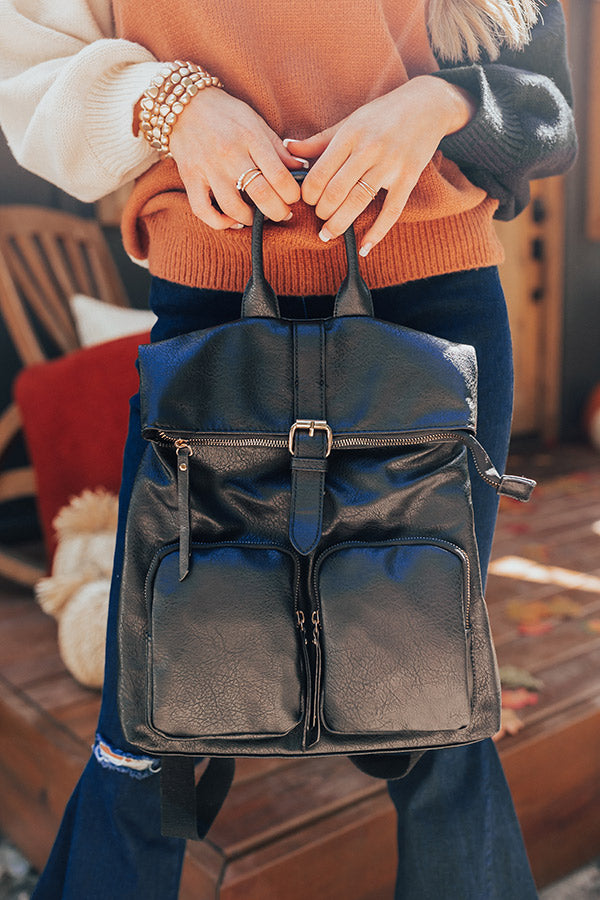 beautiful faux leather backpack Figure It Out Faux Leather Backpack In Black – Impressions Online Boutique