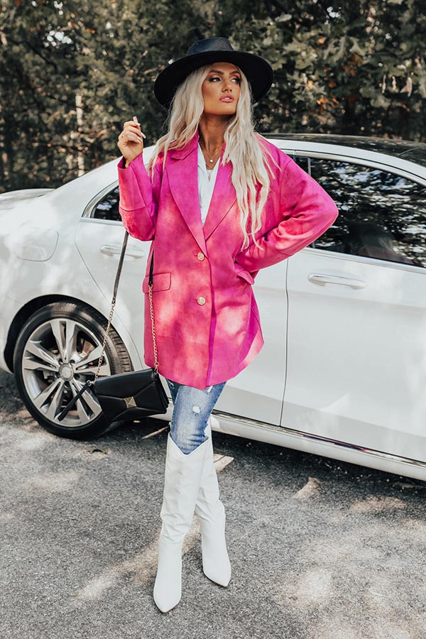 Fun Night Out Faux Suede Jacket