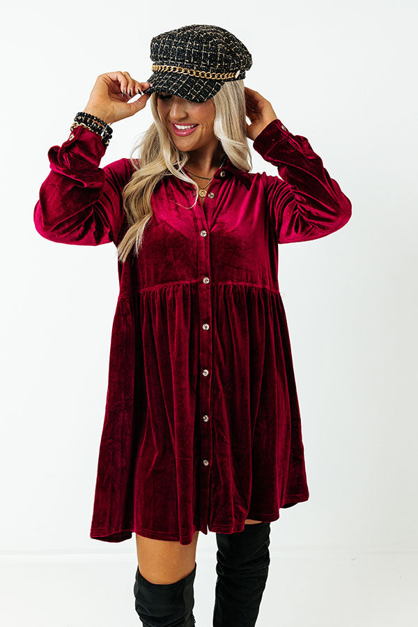 Apple Cider Sips Velvet Dress in Wine – Impressions Online Boutique
