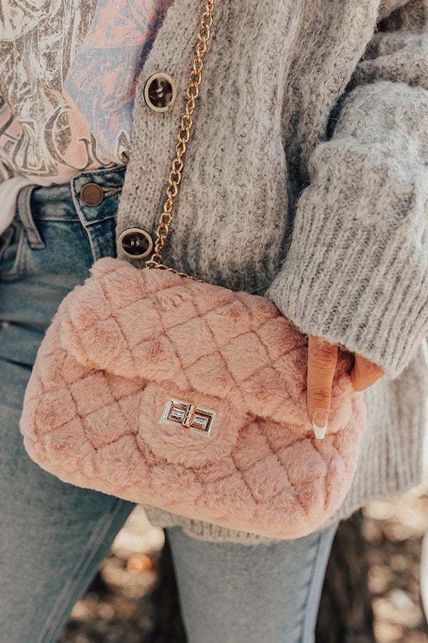 Forever Falling In Love Plush Purse In Blush