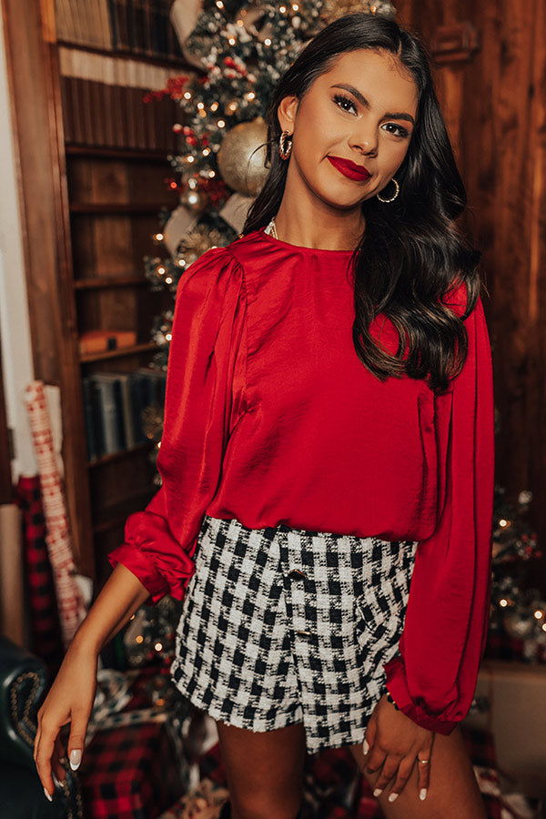 Charming Days Shift Top In Red