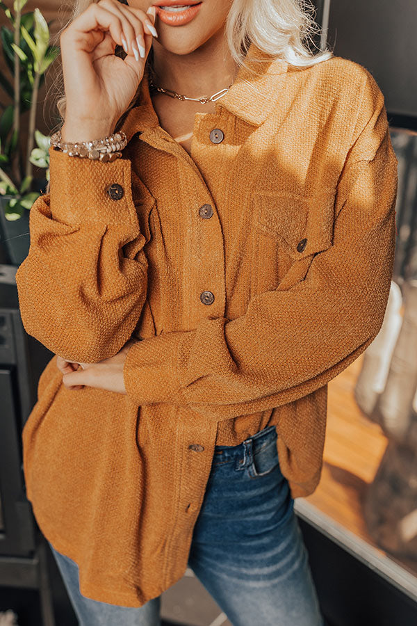 Pumpkin Spice Please Knit Button Up