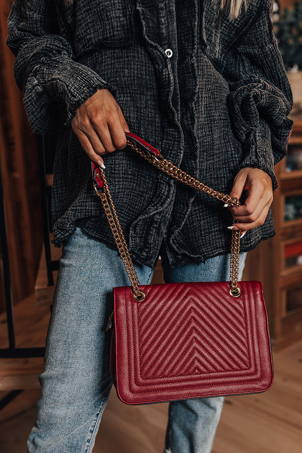 Moves To Make Faux Leather Crossbody In Wine