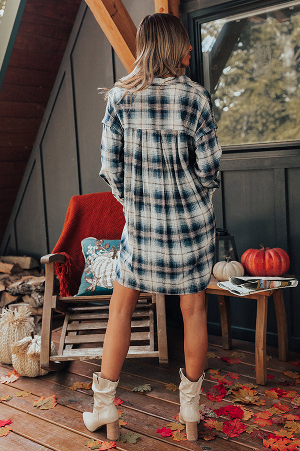 grey flannel dress Eva Organic-Cotton Flannel Dress