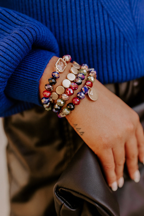 The Stack Me Pretty Bracelet Set In Multi