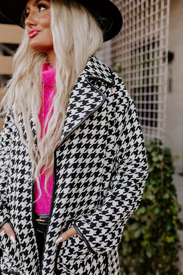 Wishing On Winter Houndstooth Coat