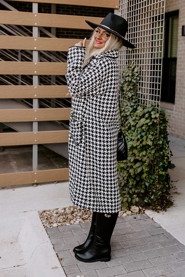 Wishing On Winter Houndstooth Coat