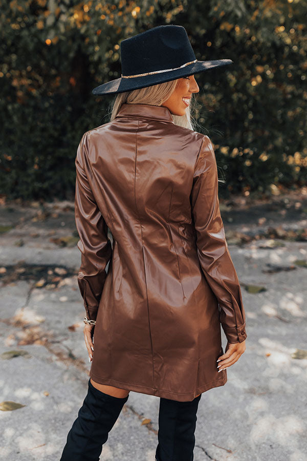 Own The World Faux Leather Dress In Chocolate Impressions Online Boutique Own The World Faux Leather Dress In Chocolate Impressions Online Boutique