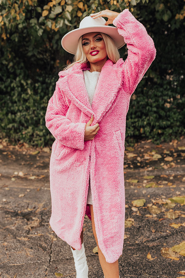 Pink hotsell sherpa coat