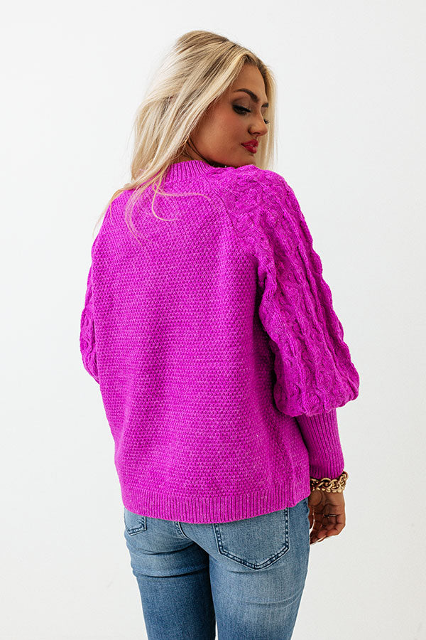 Rooftop Bash Knit Sweater In Violet • Impressions Online Boutique