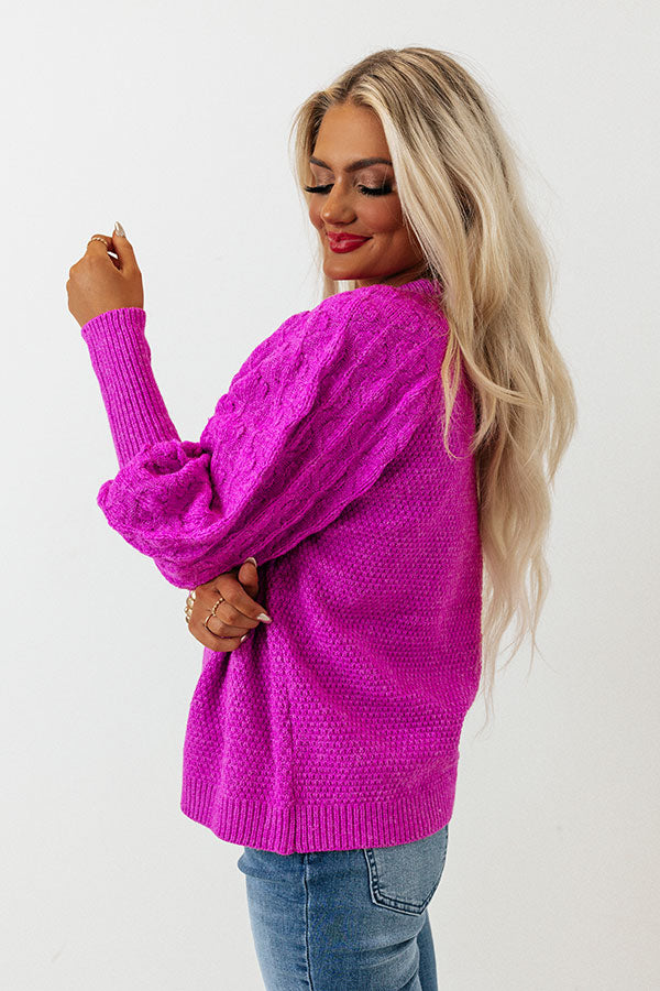 Rooftop Bash Knit Sweater In Violet • Impressions Online Boutique