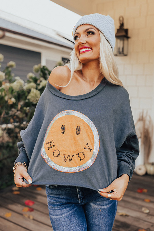 Howdy Happy Face Sweatshirt