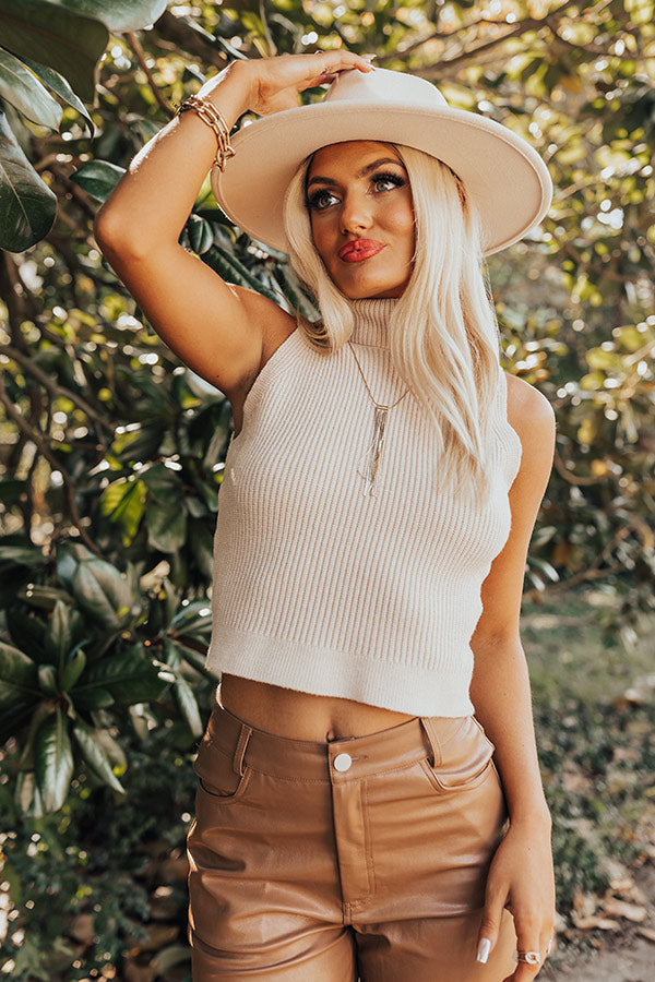 Cozy In Montauk Knit Top In Birch