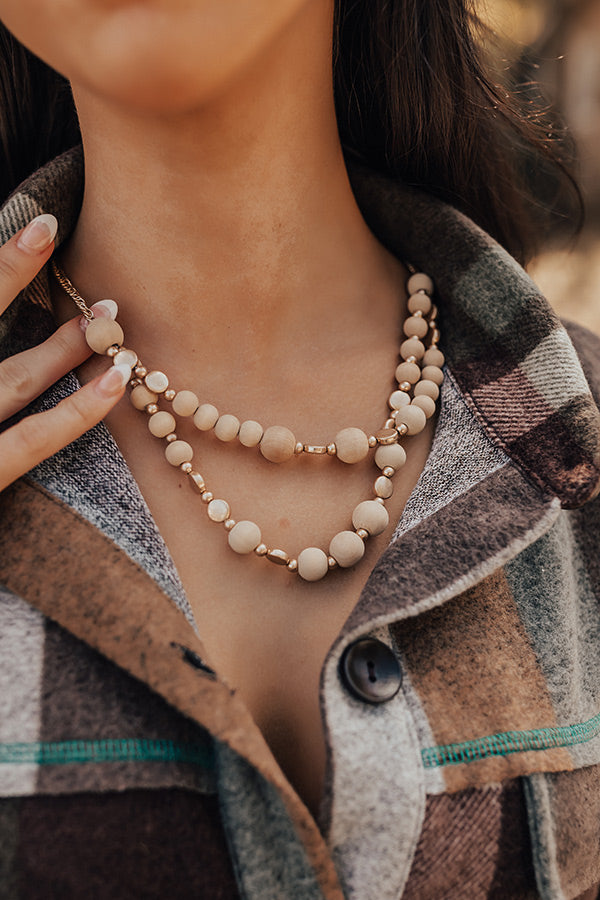 Casual Outing Layered Necklace In Natural