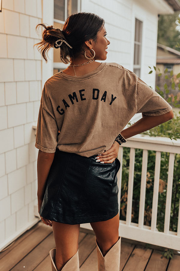 Touchdown Vintage Graphic Tee In Brown