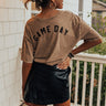 Touchdown Vintage Graphic Tee In Brown Image - 1