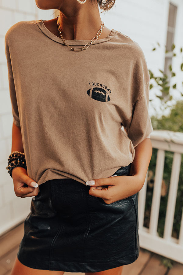 Touchdown Vintage Graphic Tee In Brown Image - 1