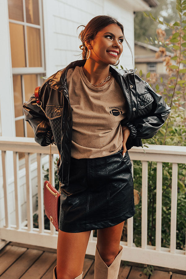 Touchdown Vintage Graphic Tee In Brown Image - 1