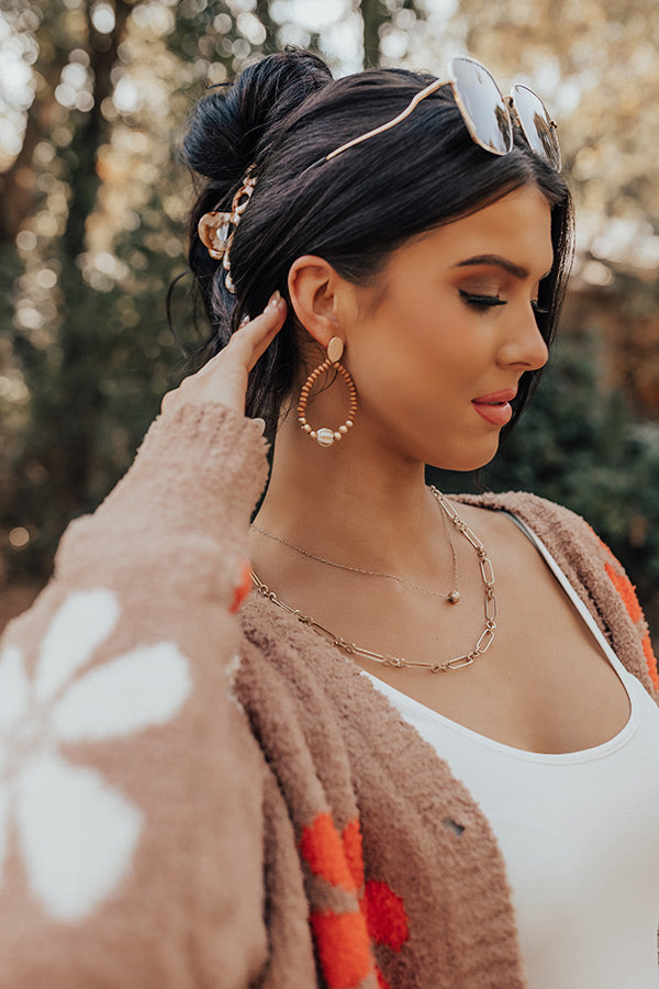 The Abigail Earrings In Camel
