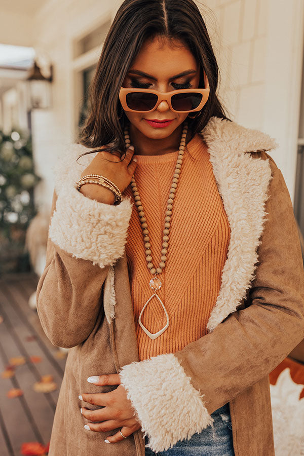 Chance To Charm Necklace In Light Mocha